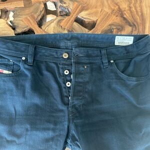 Safado Men's Slim Straight Jeans - Dark Blue, 38